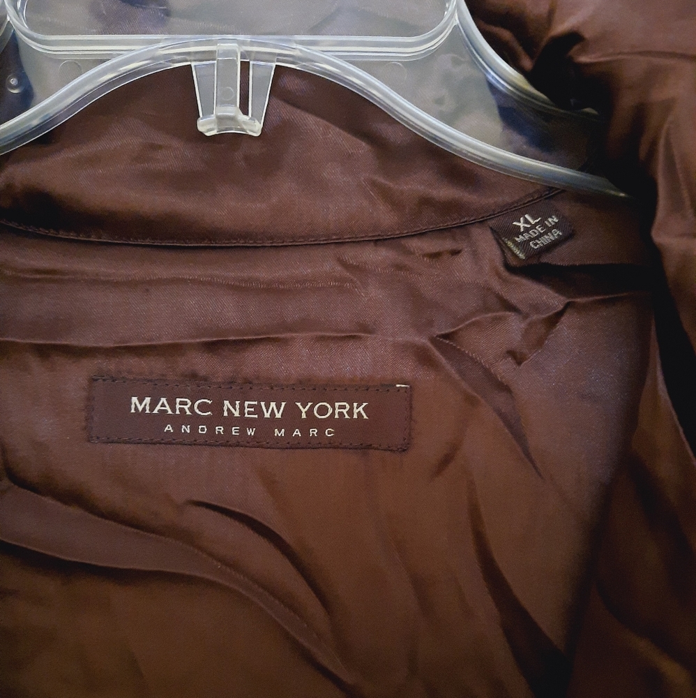 Marc New York brown soft leather removable lined insulated jacket size XL. - Picture 14 of 16